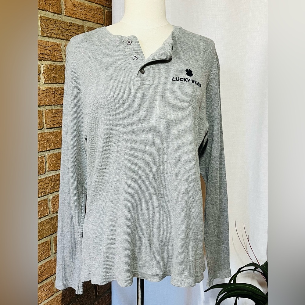LUCKY Brand gray thermal top - XL - Picture 2 of 7